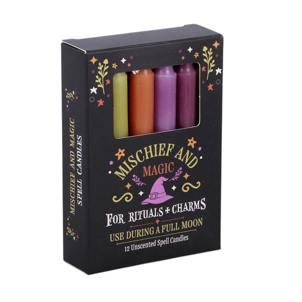 Something Different - Pack of 12 Mischief and Magic Spell Kerze - Mehrfarben